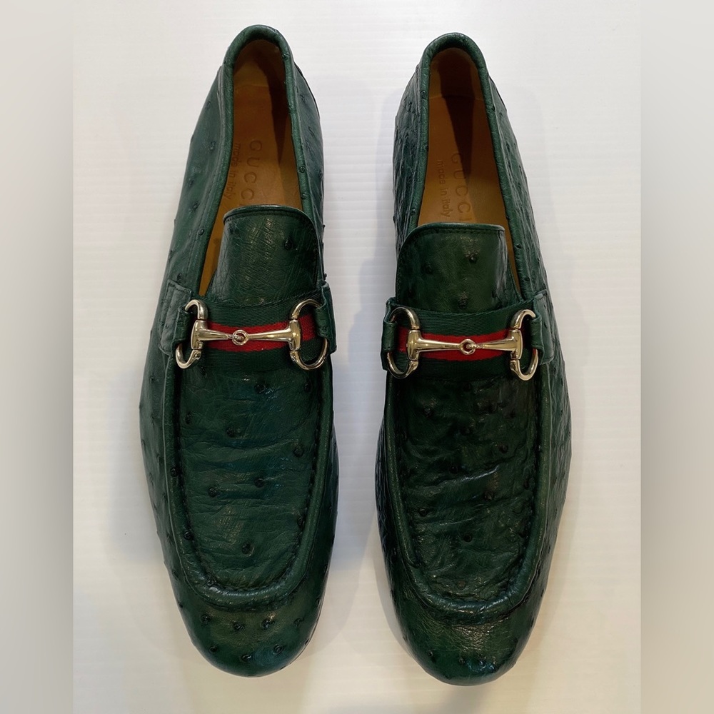 Green Gucci Loafers